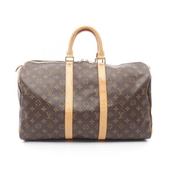 Louis Vuitton Handbags - Louis Vuitton Keepall Monogram Boston Bag Canvas Leather Brown